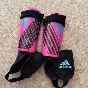 Adidas Pink and Black Soccer Shin Guards